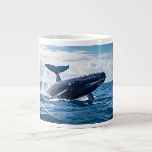 blauwe wal grote koffiekop (Voorkant)