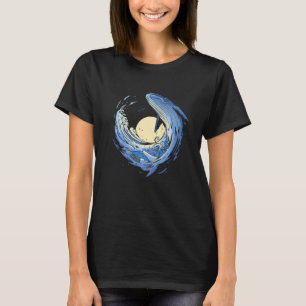 Blauwe Walvin Gebochelde Zee Zeedier Oceaan T-shirt