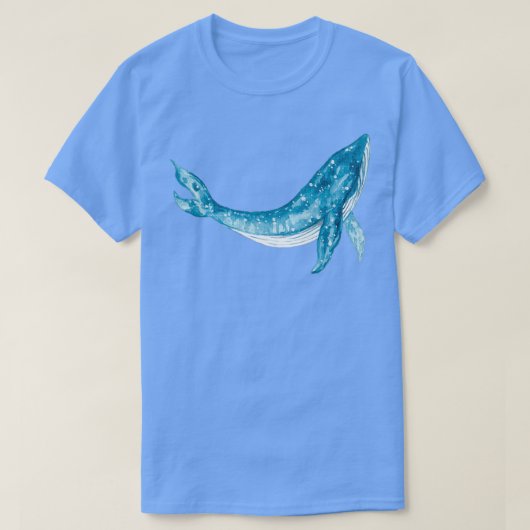 Blauwe walvis 11 t-shirt (Design voorkant)
