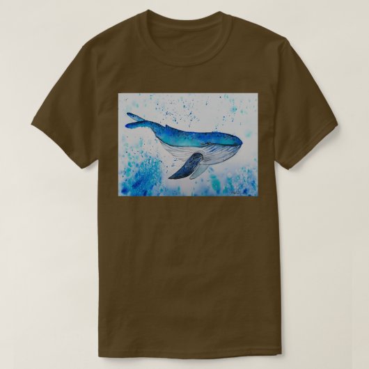 Blauwe walvis 2 4 t-shirt (Design voorkant)