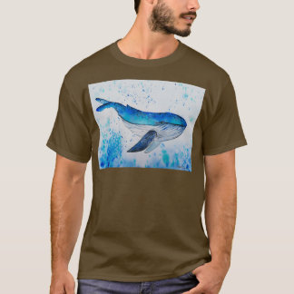 Blauwe walvis 2 4 t-shirt
