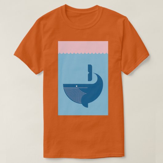 Blauwe walvis 2 7 t-shirt (Design voorkant)
