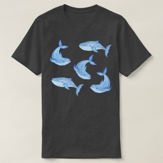 Blauwe walvis 2 t-shirt (Design voorkant)