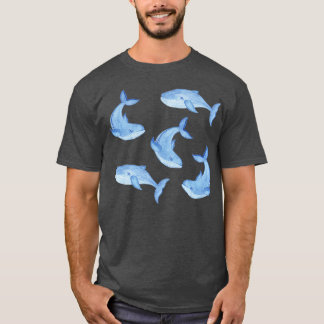 Blauwe walvis 2 t-shirt