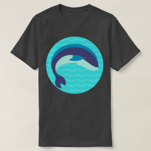Blauwe walvis 3 3 t-shirt (Design voorkant)