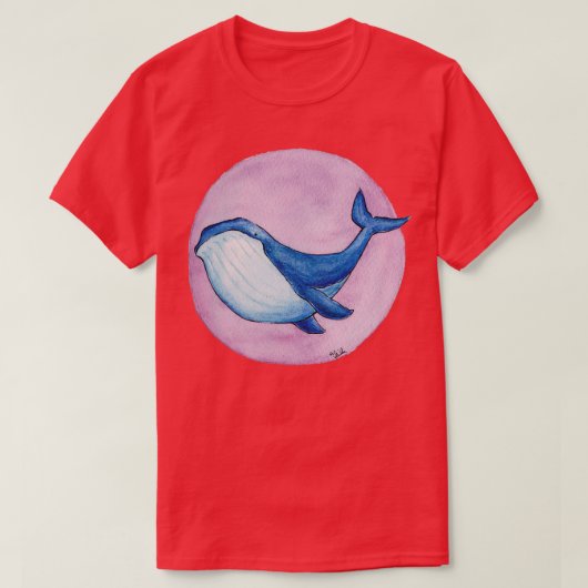 Blauwe walvis 50 1 t-shirt (Design voorkant)
