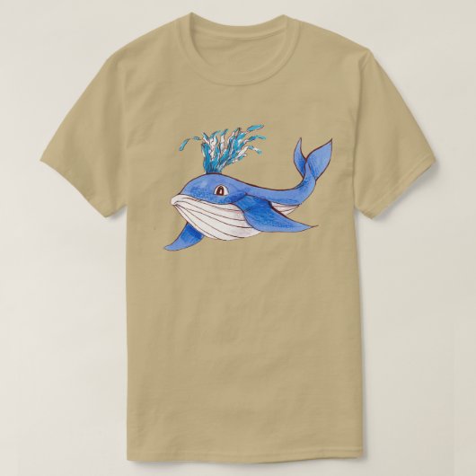 Blauwe walvis 54 3 t-shirt (Design voorkant)