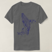 blauwe walvis 69 t-shirt (Design voorkant)