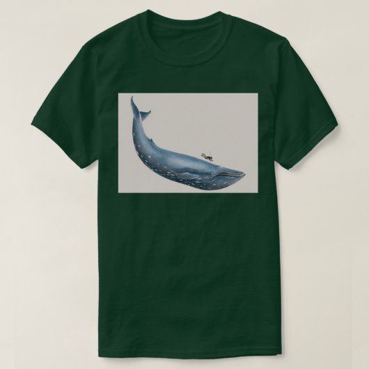 Blauwe walvis 70 t-shirt (Design voorkant)