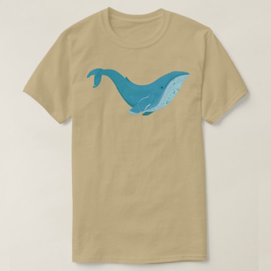 Blauwe walvis 73 2 t-shirt (Design voorkant)