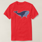 blauwe walvis 75 t-shirt (Design voorkant)