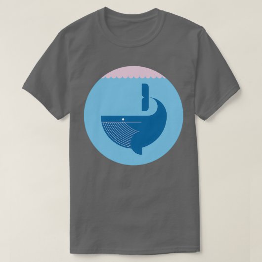 Blauwe walvis 77 1 t-shirt (Design voorkant)