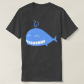 Blauwe walvis 77 3 t-shirt (Design voorkant)