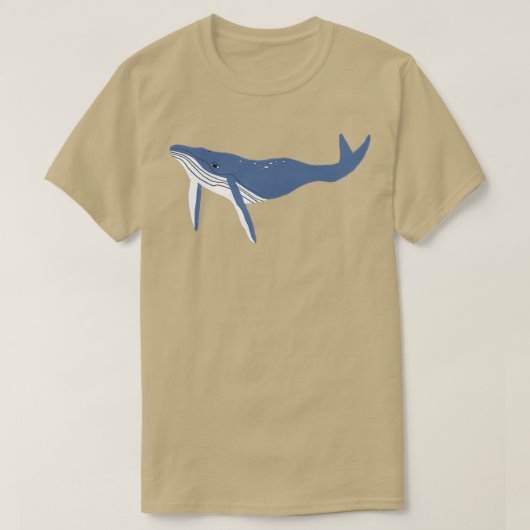 Blauwe walvis 77 t-shirt (Design voorkant)