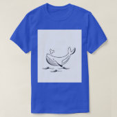Blauwe walvis 79 t-shirt (Design voorkant)