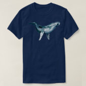 Blauwe walvis 80 t-shirt (Design voorkant)