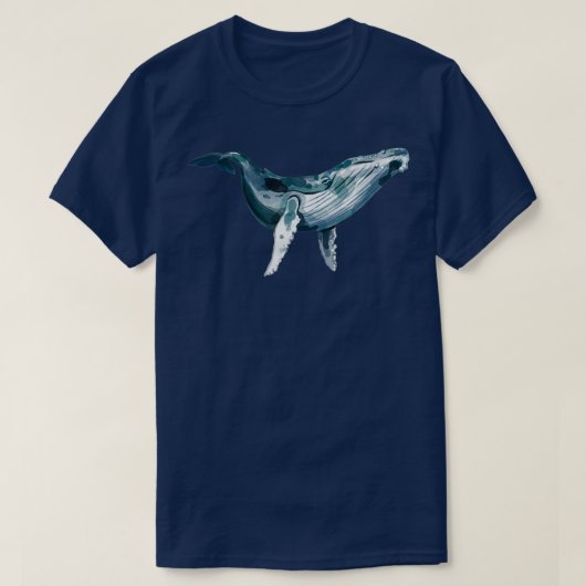 Blauwe walvis 80 t-shirt (Design voorkant)