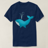 Blauwe walvis 81 t-shirt (Design voorkant)