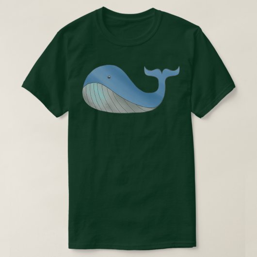 Blauwe walvis 8 t-shirt (Design voorkant)