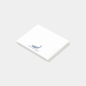 Blauwe walvis Aangepaste advertentie Post-it® Notes (Schuin)