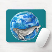Blauwe Walvis Aarde Muismat (Met muis)