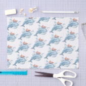 Blauwe Walvis Aquarel Tissuepapier (Craft)