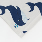 Blauwe walvis, autisch fleece deken (Hoek)