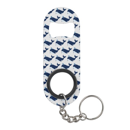 Blauwe walvis, autisch mini flessenopener (Achterkant)