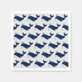 Blauwe walvis, autisch servet