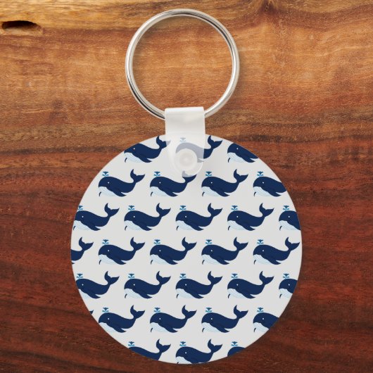 Blauwe walvis, autisch sleutelhanger (Voorkant)