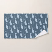 Blauwe walvis bad handdoek (Handdoek)