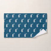 Blauwe walvis badhanddoek set bad handdoek (Handdoek)