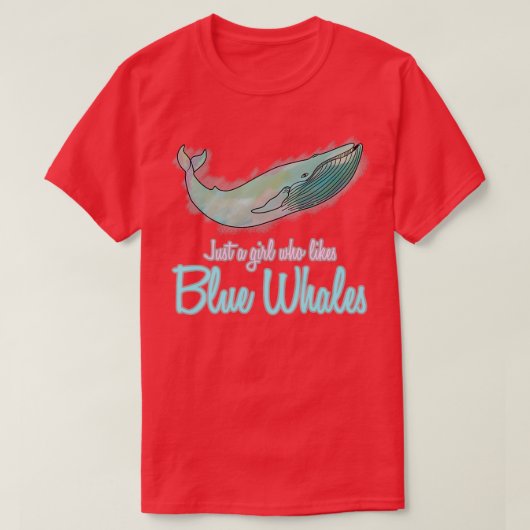 Blauwe walvis Blauwe walvis enkel een meisjeswalvi T-shirt (Design voorkant)