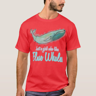 Blauwe walvis Blauwe walvis enkel een meisjeswalvi T-shirt