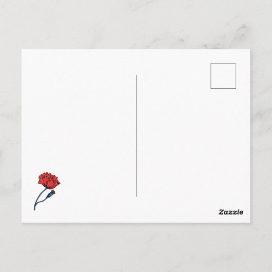 Blauwe walvis briefkaart (Achterkant)