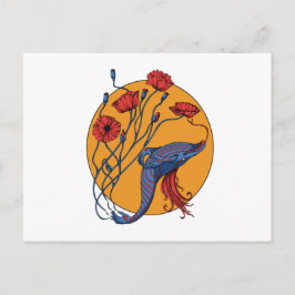 Blauwe walvis briefkaart