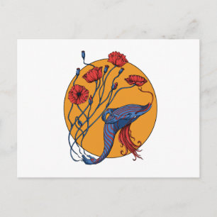 Blauwe walvis briefkaart