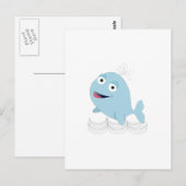Blauwe walvis briefkaart (Voorkant / Achterkant)
