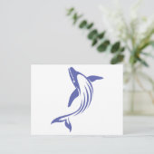 Blauwe walvis briefkaart (Staand voorkant)