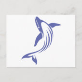 Blauwe walvis briefkaart (Voorkant)