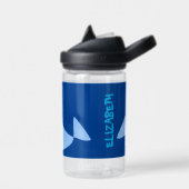 Blauwe Walvis Cartoon Kids Waterfles (Links)