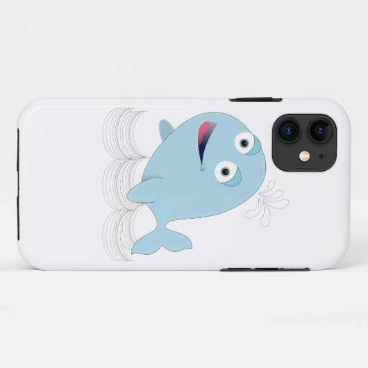 Blauwe walvis Case-Mate iPhone case (Achterkant (horizontaal))