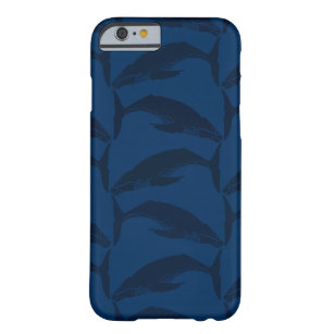 Blauwe walvis barely there iPhone 6 hoesje