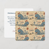 Blauwe Walvis Catoosa Kerstgroeten (Voorkant / Achterkant)
