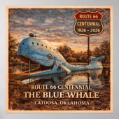 Blauwe Walvis Catoosa Oklahoma Centennial Poster (Voorkant)