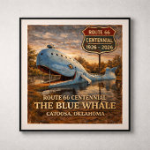 Blauwe Walvis Catoosa Oklahoma Centennial Poster