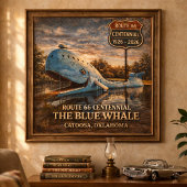 Blauwe Walvis Catoosa Oklahoma Centennial Poster
