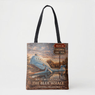 Blauwe Walvis Catoosa Route 66 Oklahoma Cadeau Tote Bag