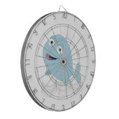 Blauwe walvis dartbord (Voorkant Links)