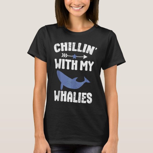 Blauwe walvis die walvisachtigen volgt 1 t-shirt (Voorkant)